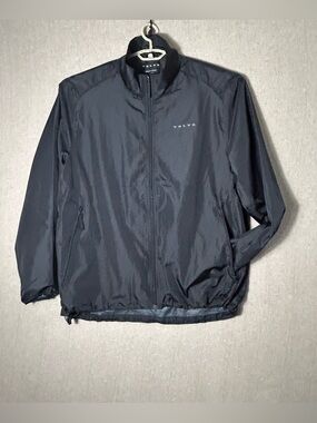 Volvo Windbreaker Jacket Mens 2XL Black Mesh Lined Long Sleeve Full Zip Outdoors